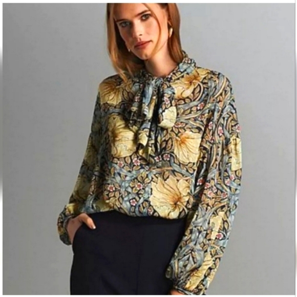 Morris & Co x H&M Floral Blouse Size 6 - Picture 1 of 5